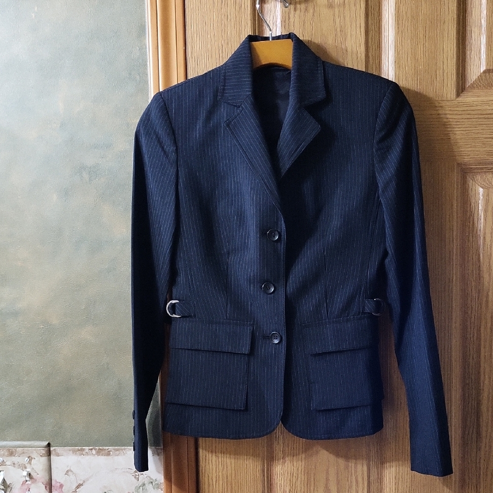 Express Dark Blue Pinstripe Blazer